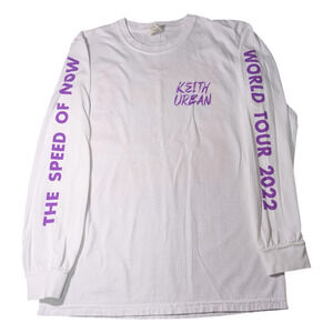 Keith Urban - White Long Sleeve - Music Tour Shirt - Size S